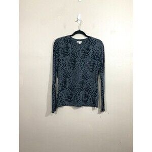 Whistles Womens Animal Print Shirt M US 10 Grey Black Preppy Career Mob Wife